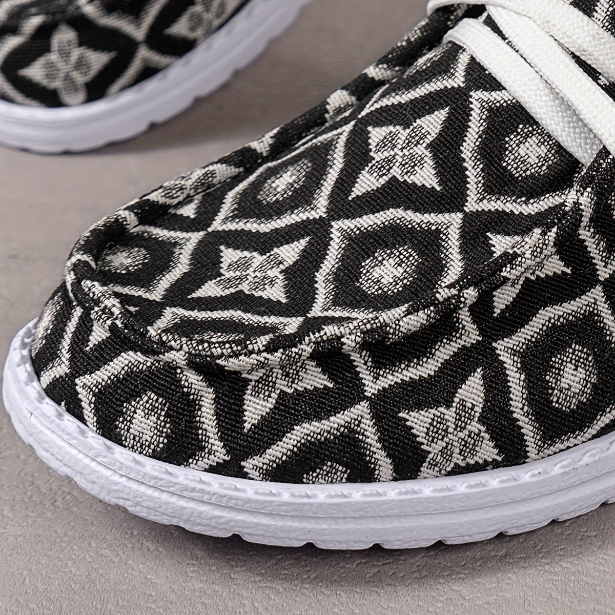 Geometric Pattern Flat Shoes Women's Shallow Mouth Casual Shoes