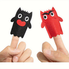 Colorful Felt Monster Finger Puppets for Emotional Learning