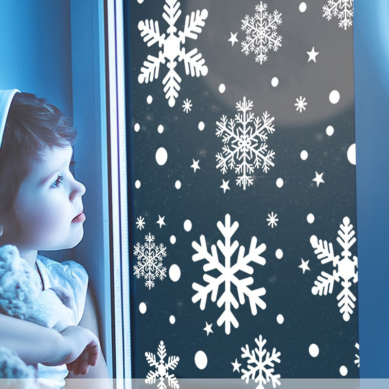 One Sheet Snowflake Window Sticker Christmas Wall Stickers for Home