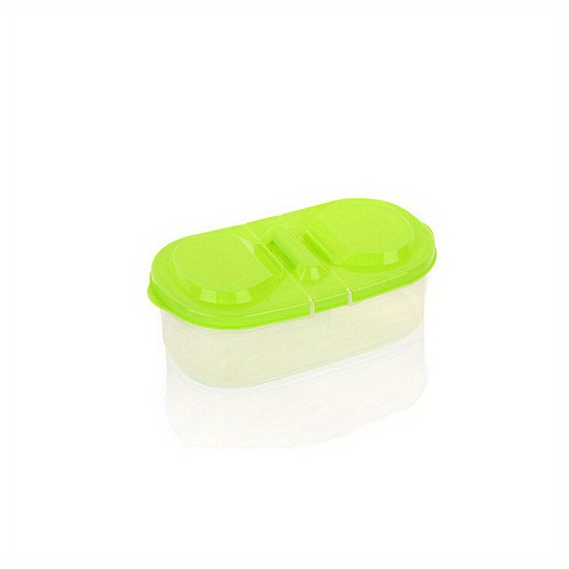 2pcs Fruit Storage Box Double Grids Household Food Container