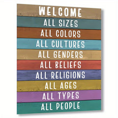 Welcome Sign Wall Decor - Classroom Rules Poster - 8X10 INCH