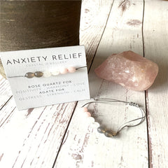Pink Faux Crystal Anklet Energy Bracelet for Relaxation & Healing