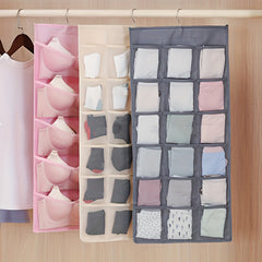 24 Pocket Hanging Organizer for Dual-Sided Closet Space