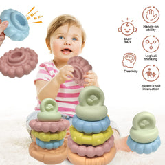 Soft Stack Blocks Ring Stacking Toys for Babies Non Toxic Plastic