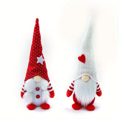 Christmas Decoration Knitted Couple Doll Window Props