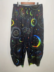 Women's Plus Moon & Star Print Wide Leg Trousers