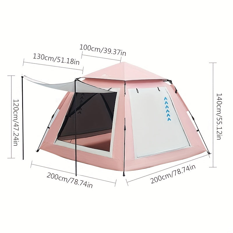 Portable Folding Canopy Fully Automatic Camping Tent for 3-4 People
