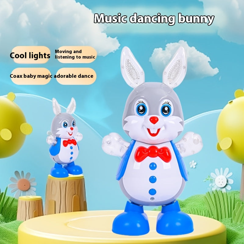 Interactive Dancing Rabbit Toy with Sound and Light Effects