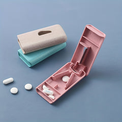 Wheat Plastic Pill Cutter for Seniors