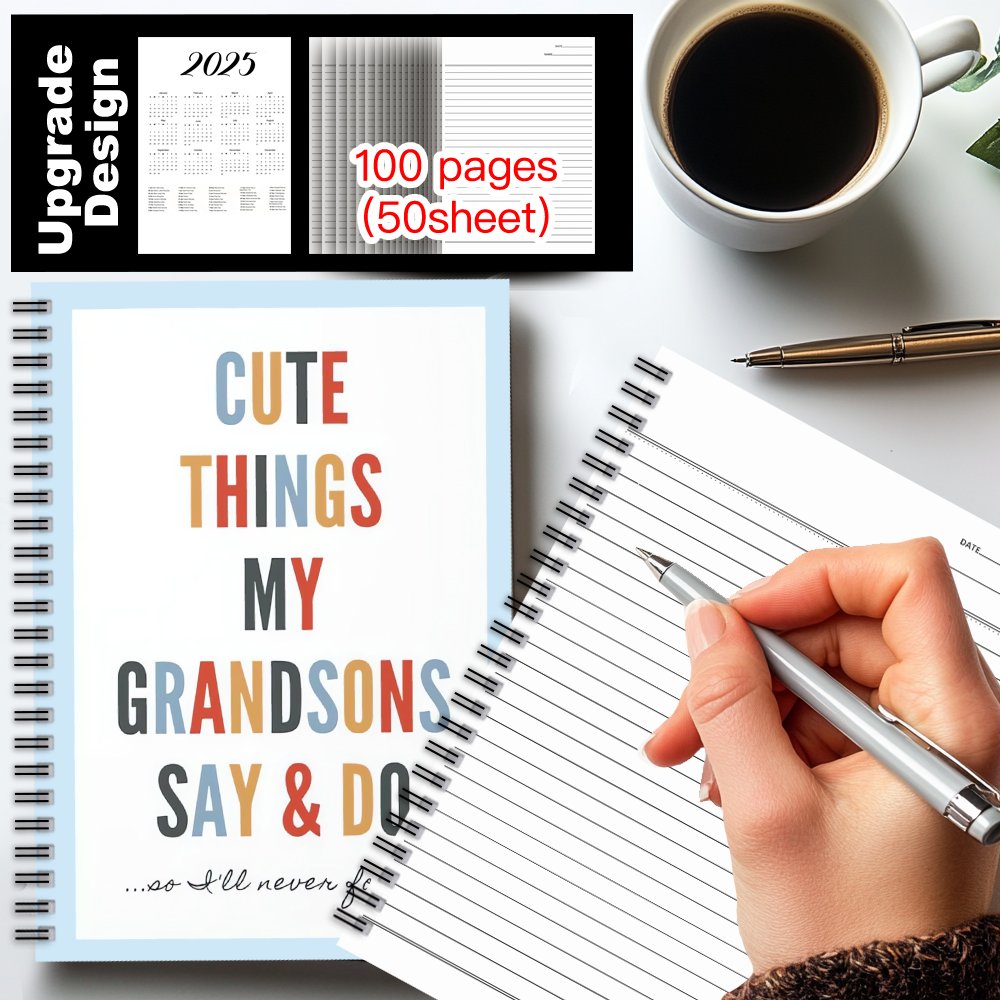 Grandparents Spiral Notebook Journal for Grandma Memory Book Mother's Gift