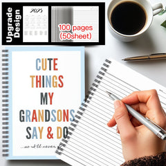 Grandparents Spiral Notebook Journal for Grandma Memory Book Mother's Gift