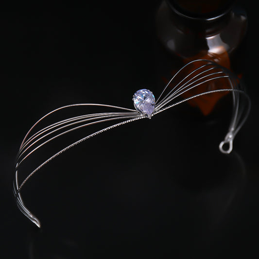 Zircon Bridal Crown Crystal Rhinestone Hairband Wedding Headband