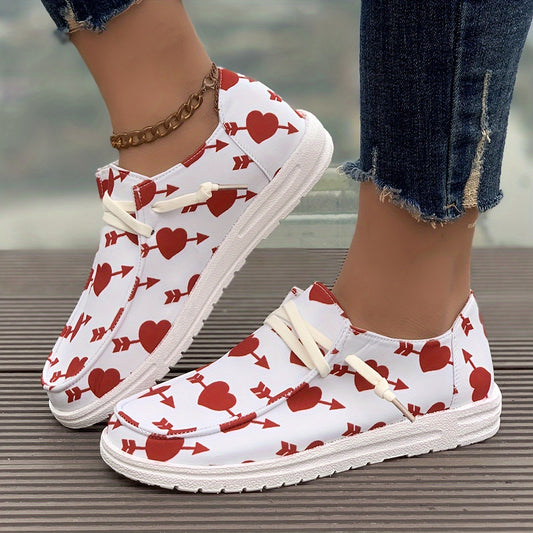 Women's Heart Pattern Skate Shoes