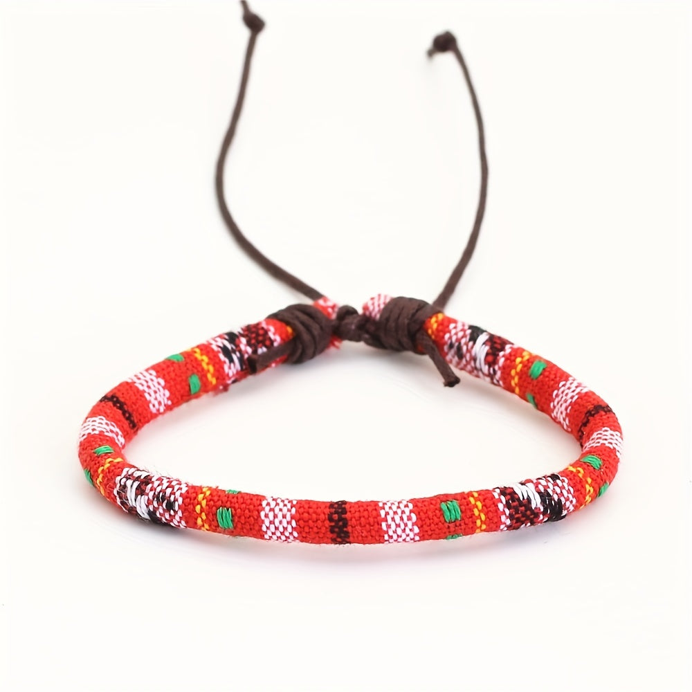 Ethnic Style Pattern Printing Woven Bracelet Men's Novelty Casual Gift Jewelry