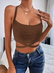 Sleeveless Sexy Crop Tank Top Slim Casual Top