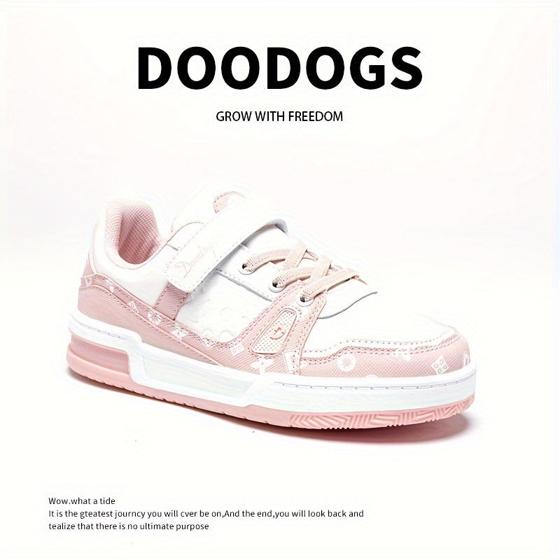 DOODOGS Girl's Street Style Skate Shoes Soft Sole Sneakers
