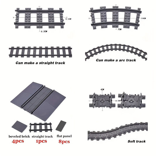 Building Block Train Track Assembly Toy - Track Accessories Set