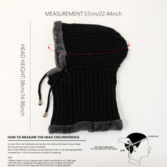 Balaclava Cap Ski Mask Knitted Hat Winter Hat Men Unisex Lined