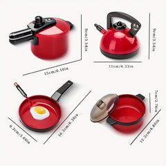 Kids Toy Kitchen Set for Pretend Cooking Ideal Learning Gift for Boys And Girls