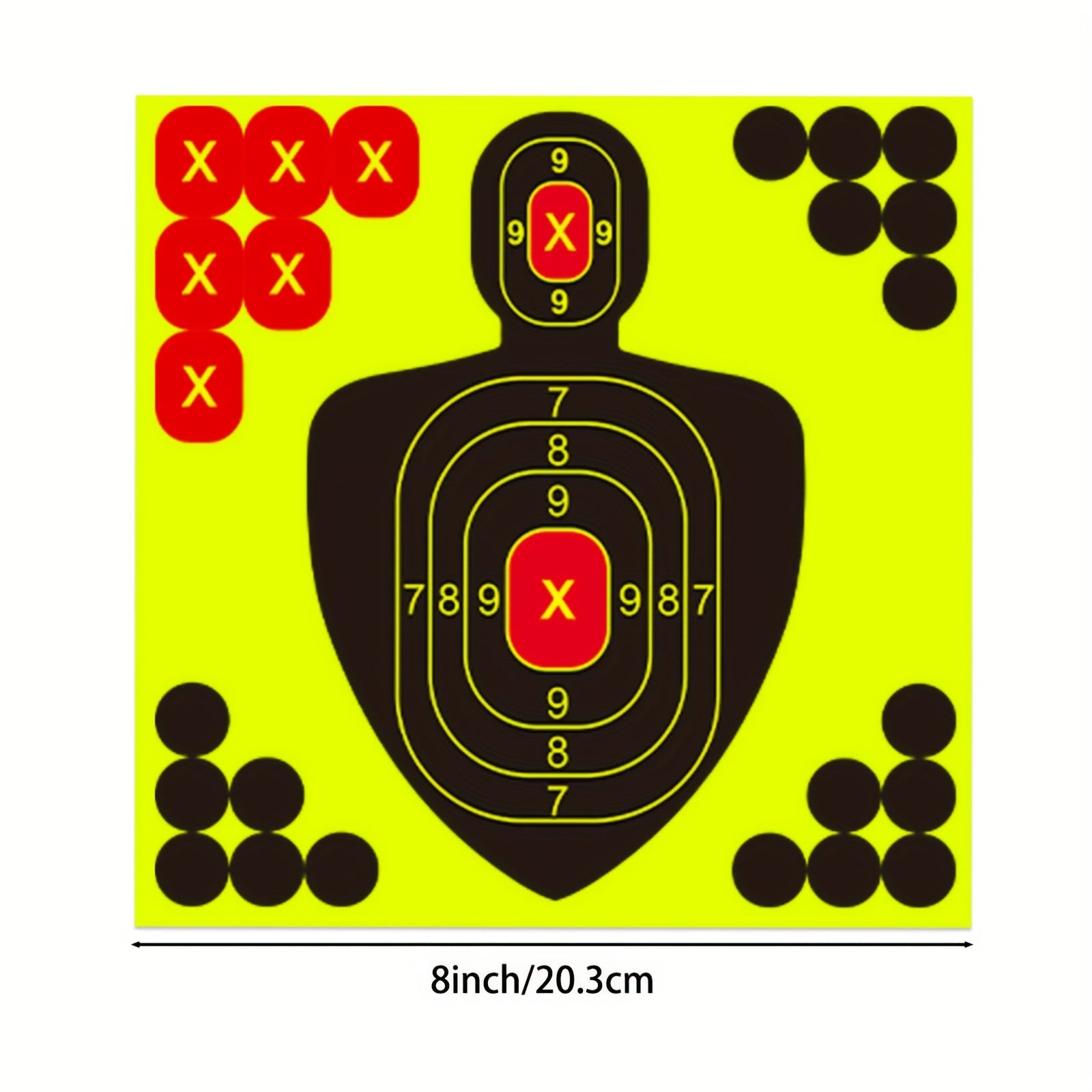 25pcs 20-32cm Shooting Targets Fluorescent Self-Adhesive Highly Visible
