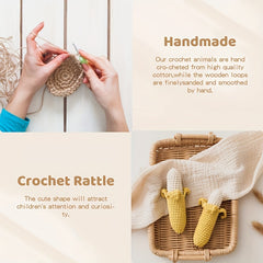 Fruit Crochet Rattle Bell Toy for Babies