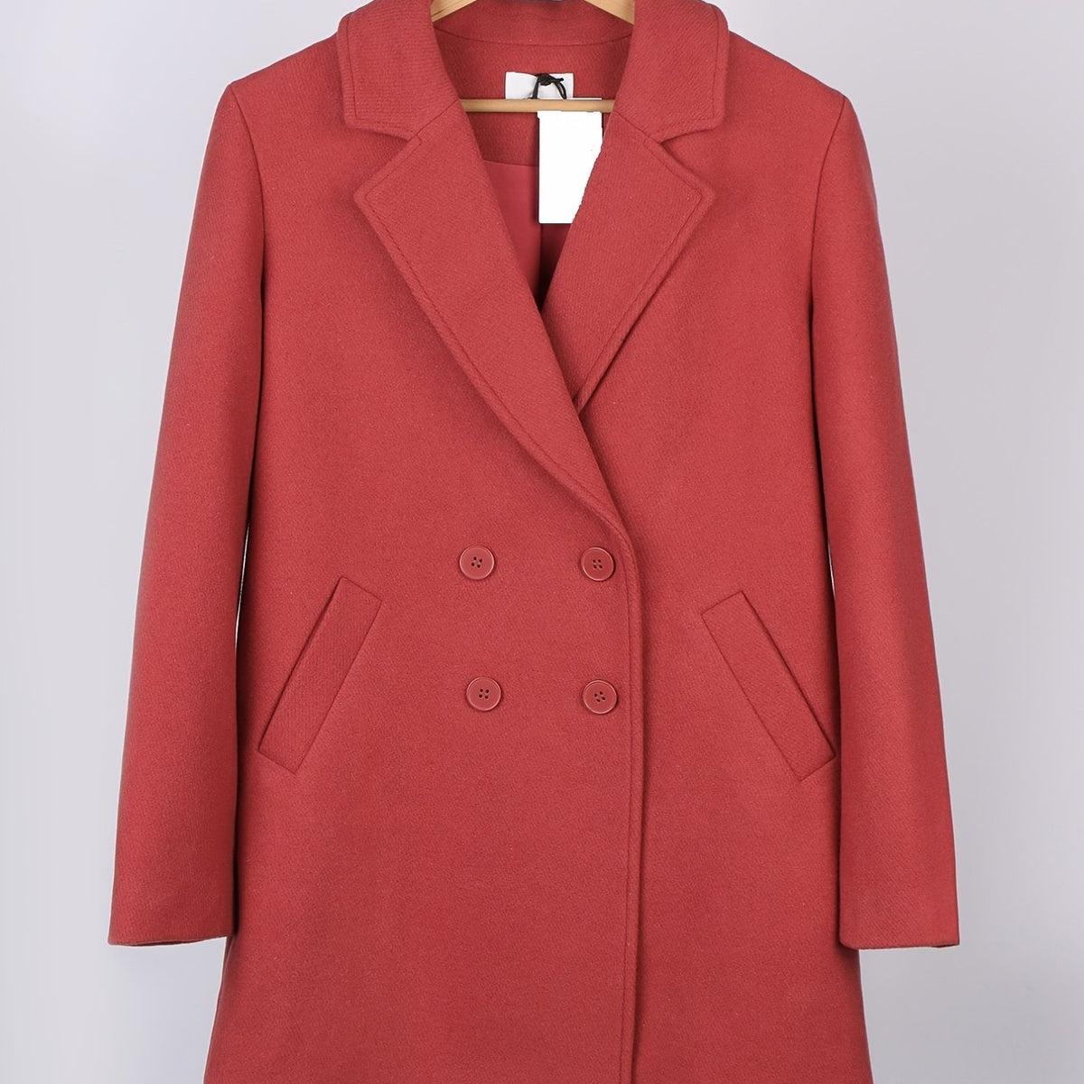 Double Button Cross Lapel Blazer with Pockets