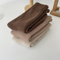 6 Pairs Comfy & Warm Women's Mid Tube Socks