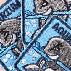 4pcs Embroidered Dolphin Patches For Girls Clothing DIY Ironing Stickers