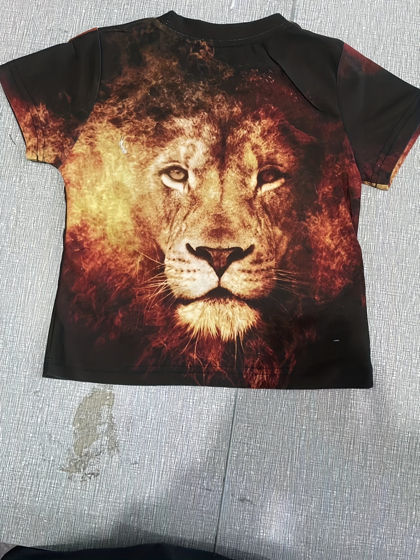 Boys Lion Graphic T Shirt 3D Print Active Short Sleeve Tee