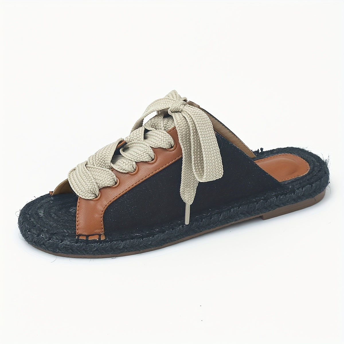 Women's Espadrille Lace Up Flat Summer Sandals