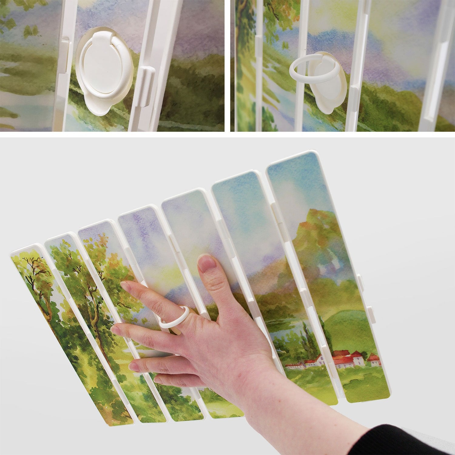 Watercolour Paint Set 58 Colors Half Pans Foldable Box Artists