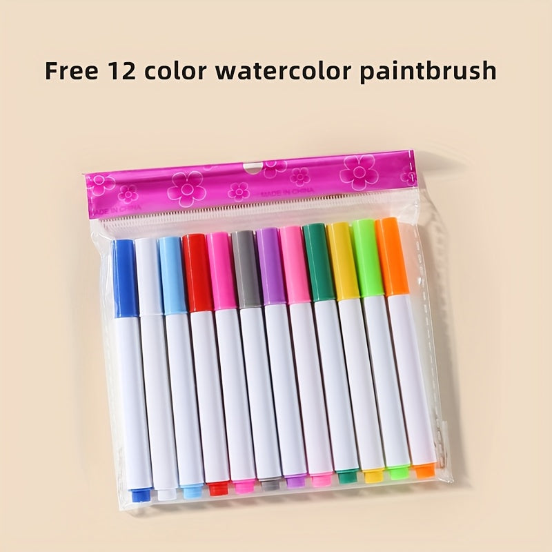 Reusable Lion Chalkboard Drawing Book for Kids Double Sided Doodle & Erasable Fu