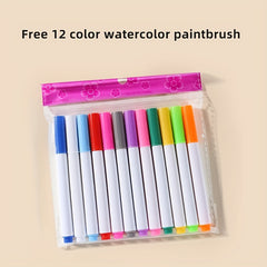 Reusable Lion Chalkboard Drawing Book for Kids Double Sided Doodle & Erasable Fu