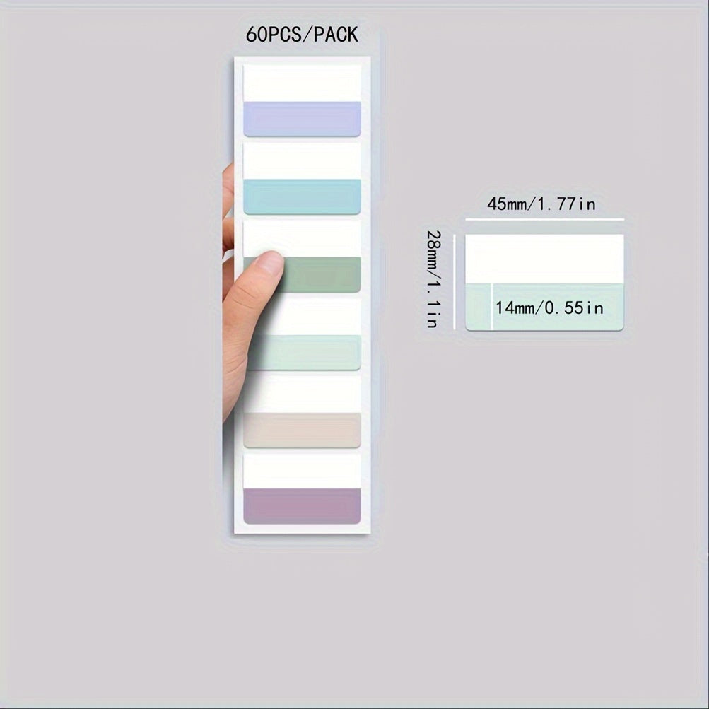 Multicolor Self-Adhesive Writable Index Label Marker - Set of 60