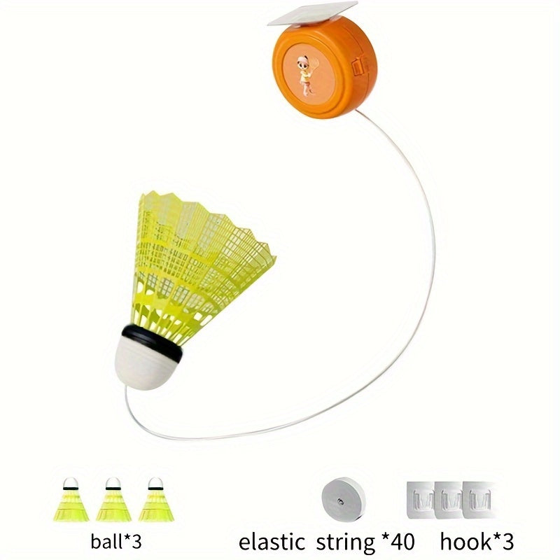 Badminton Rebound Trainer with 6 Balls