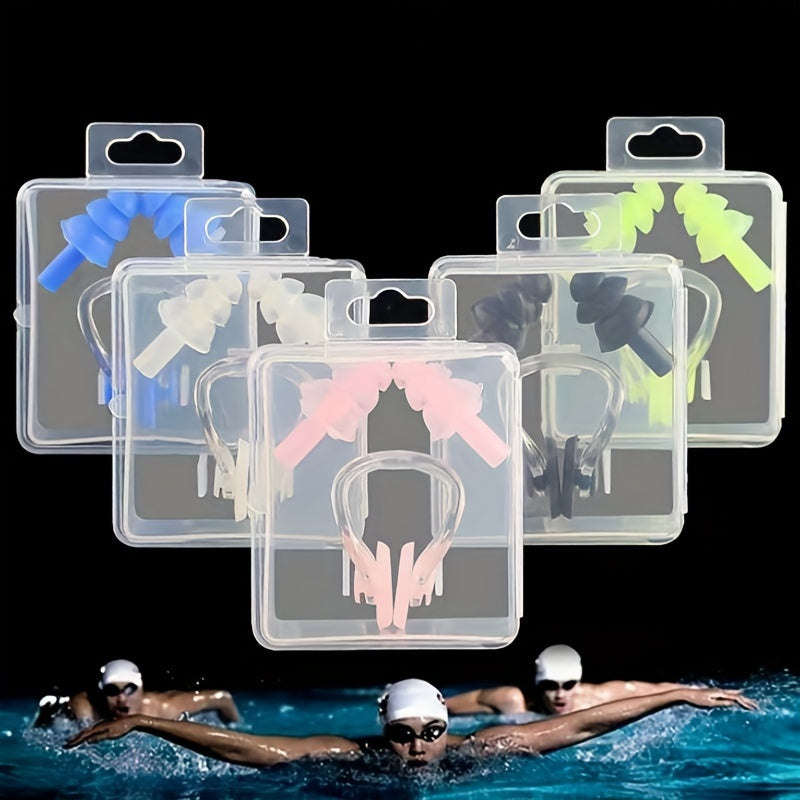 Waterproof Nose Clip Earplug Set for Swimming