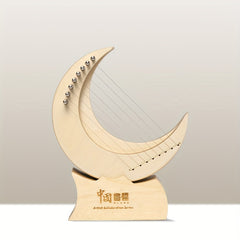 8 Strings G Key Mini Finger Harp Wood Moon Lyre Harp For Beginner