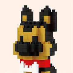 Wolfhound Building Blocks Pet Dog Model Assembled Building Block Toys