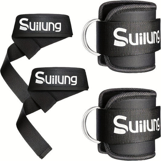 Ankle/Wrist Strap Set for Cable Machine Workouts
