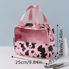 Cow Pattern Makeup Bag Large Waterproof Toiletry Wash Bag