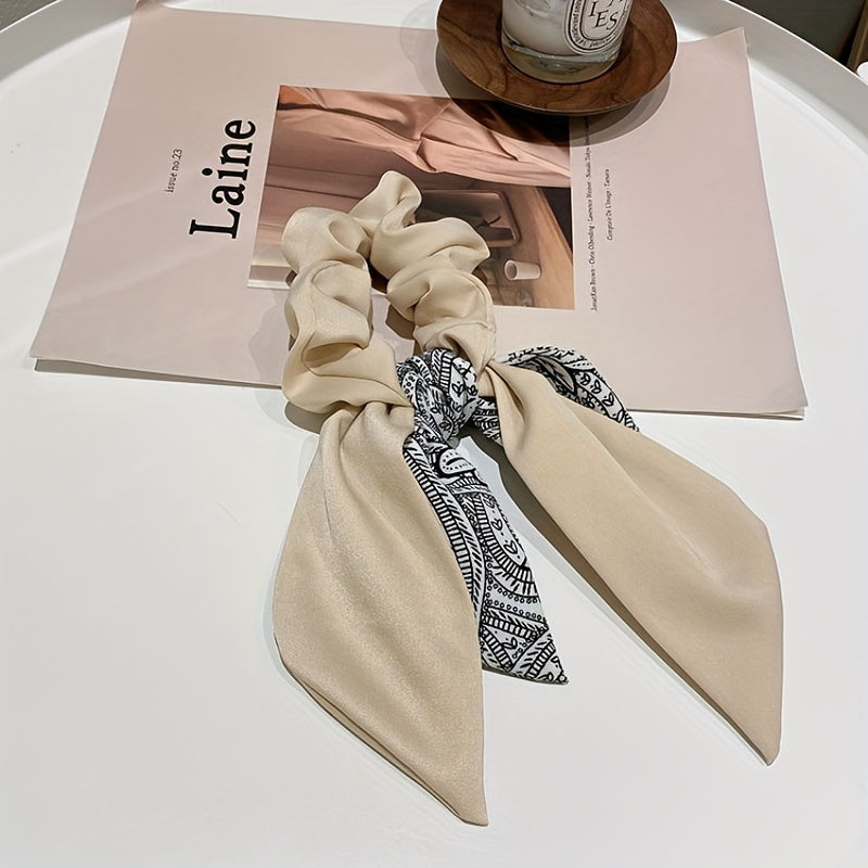 Bow Decor Scarf Scrunchies Candy Hair Rope Sweet Hair Ring
