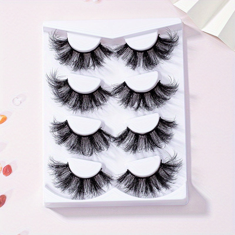 6D Cross Style Messy False Eyelashes Fluffy Wispy Curly Makeup Lashes Extension