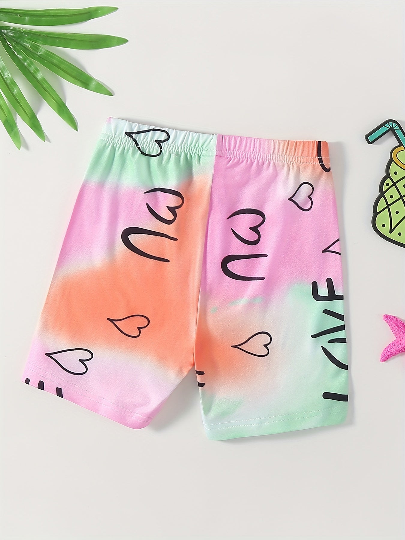Girls' Tie Dye Print Casual Shorts