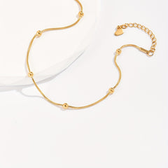 Dainty Chain Anklet Adjustable Stainless Steel Ankle Bracelet