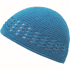 Solid Unisex Crochet Beanie Hollow Out Casual Skull Cap Breathable Knit Hat