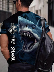 Shark 3D Print Men's Tee Short Sleeve Graphic Shirt