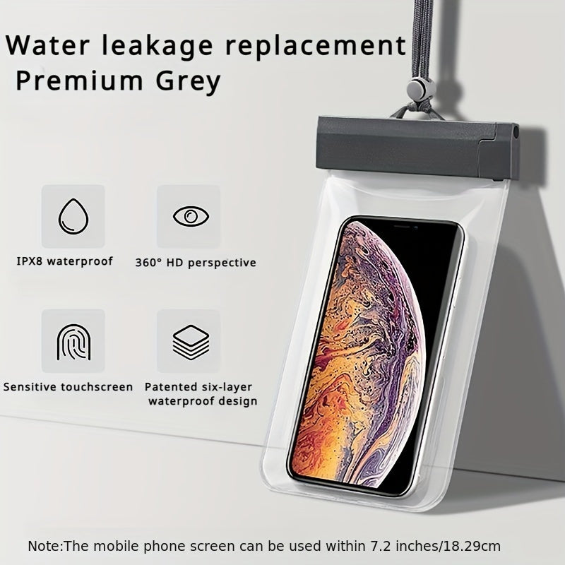 Universal Waterproof Phone Case with Touchscreen, Diving & Swimming Accessory
