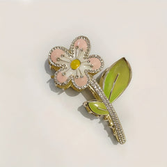 Enamel Flower Hair Claw Shark Claw Ponytail Holder Hair Accessories