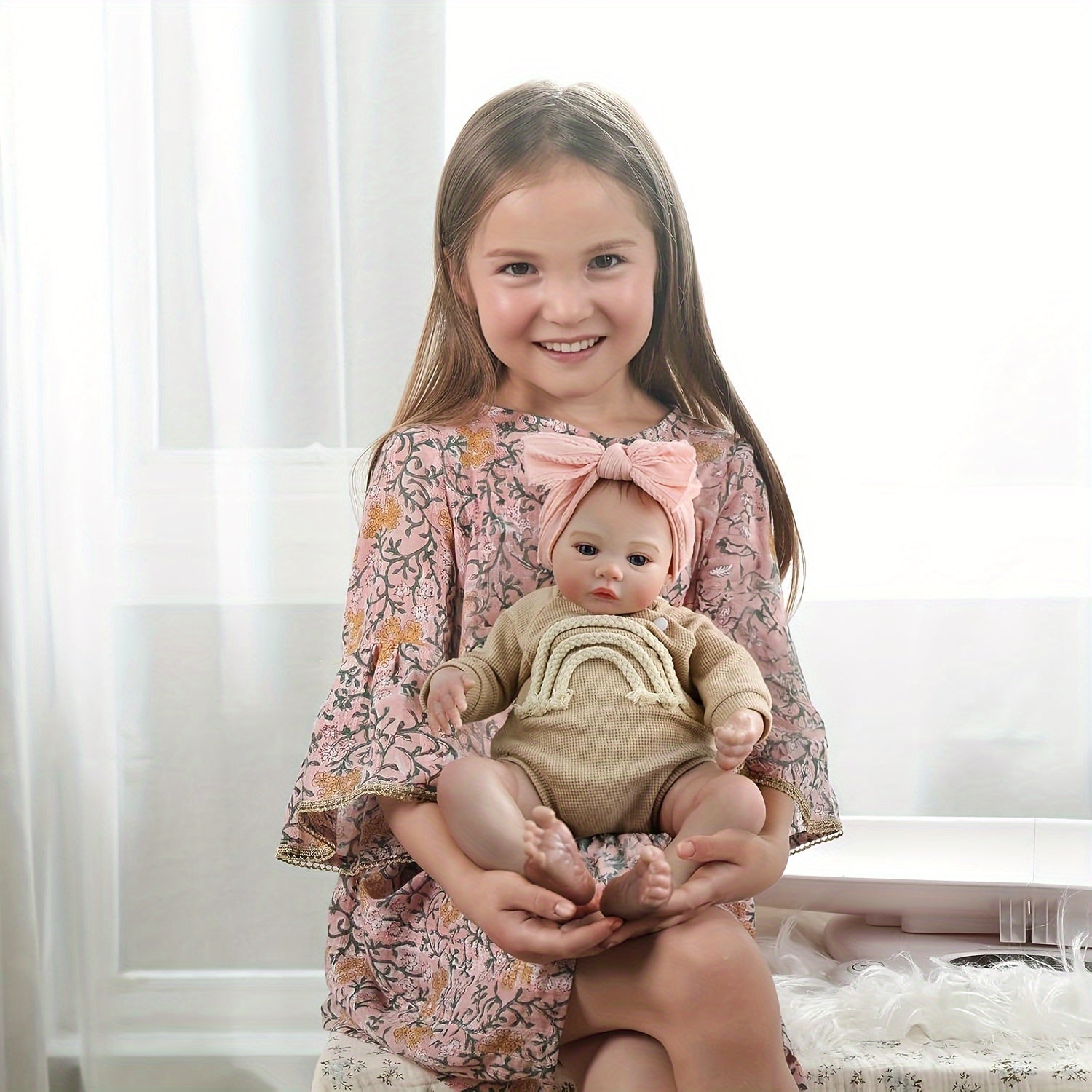 Adorable Doll 18 Lifelike Reborn Girl Doll Open Eyes