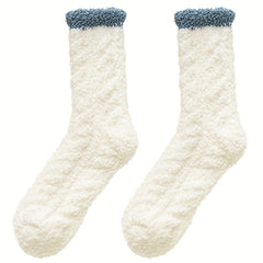 Fuzzy Floor Socks Warm Mid Tube Women's Stockings